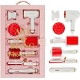 FAO Schwarz Pampered Play Hair Stylist Set, 7-Piece Pretend Accessory Kit | Pretend Play Hair Dryer, Sound Effects, Curling I